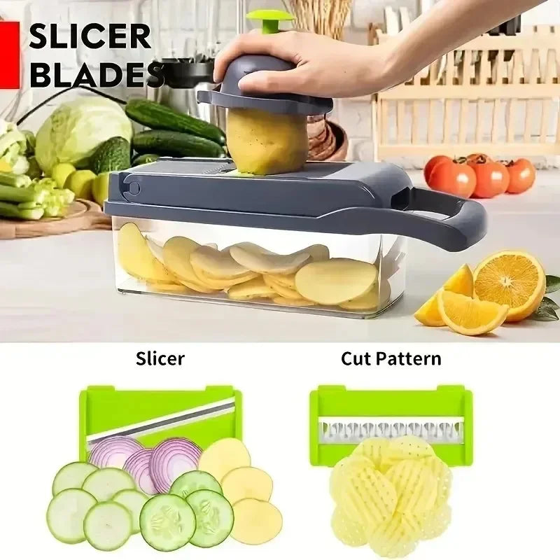 WishStore™ Vegetable Chopping Handle, Food Chopping Grate14/16 in 1