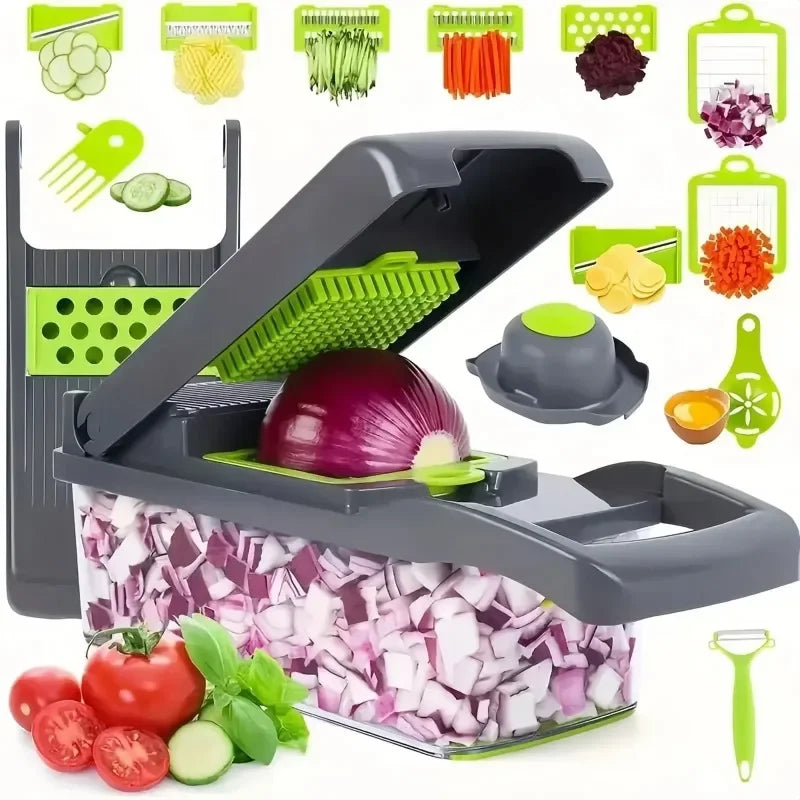 WishStore™ Vegetable Chopping Handle, Food Chopping Grate14/16 in 1